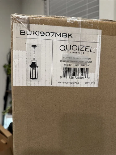 Quoizel Lighting BUK1907MBK Buckley - 1 Light Outdoor Hanging Lantern In - Picture 2 of 4
