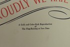Gold Foil Etching Of Flag Raising On Iwo Jima Sent From One General To Another — photo 3