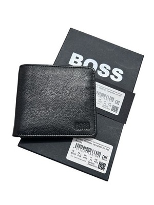 Hugo Boss Men s Genuine Leather Bifold Wallet Natural Leather Card Holder