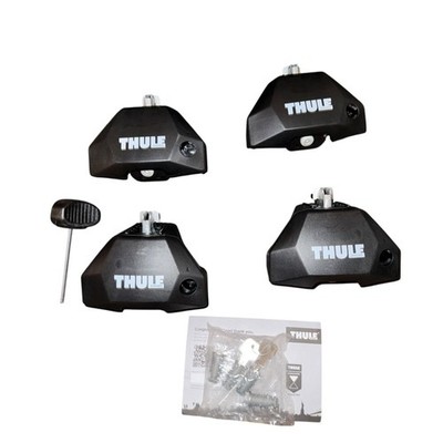 New Open Thule 710700 Evo Fixpoint Foot Set of 4 Black Roof Rack Keys Complete