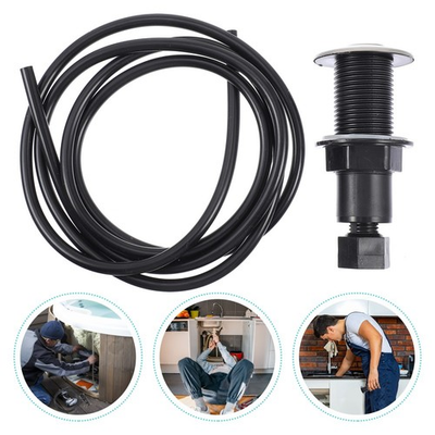#ad Stainless Steel 25mm Air Switch Pressure Button Pneumatic Garbage Disposal Part $17.25