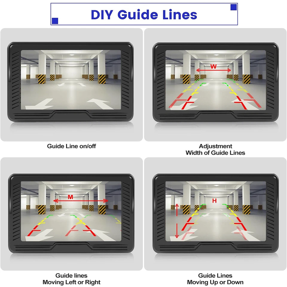 Wireless Backup Camera Truck Hitch Trailer Stable Signal HD 1080P 4.3" Monitor - Image 4 of 4