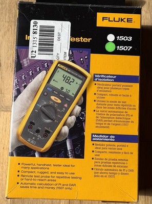 Fluke 1507 Digital Insulation Resistance Tester Megohmmeter w/ Box & Sealed Lead