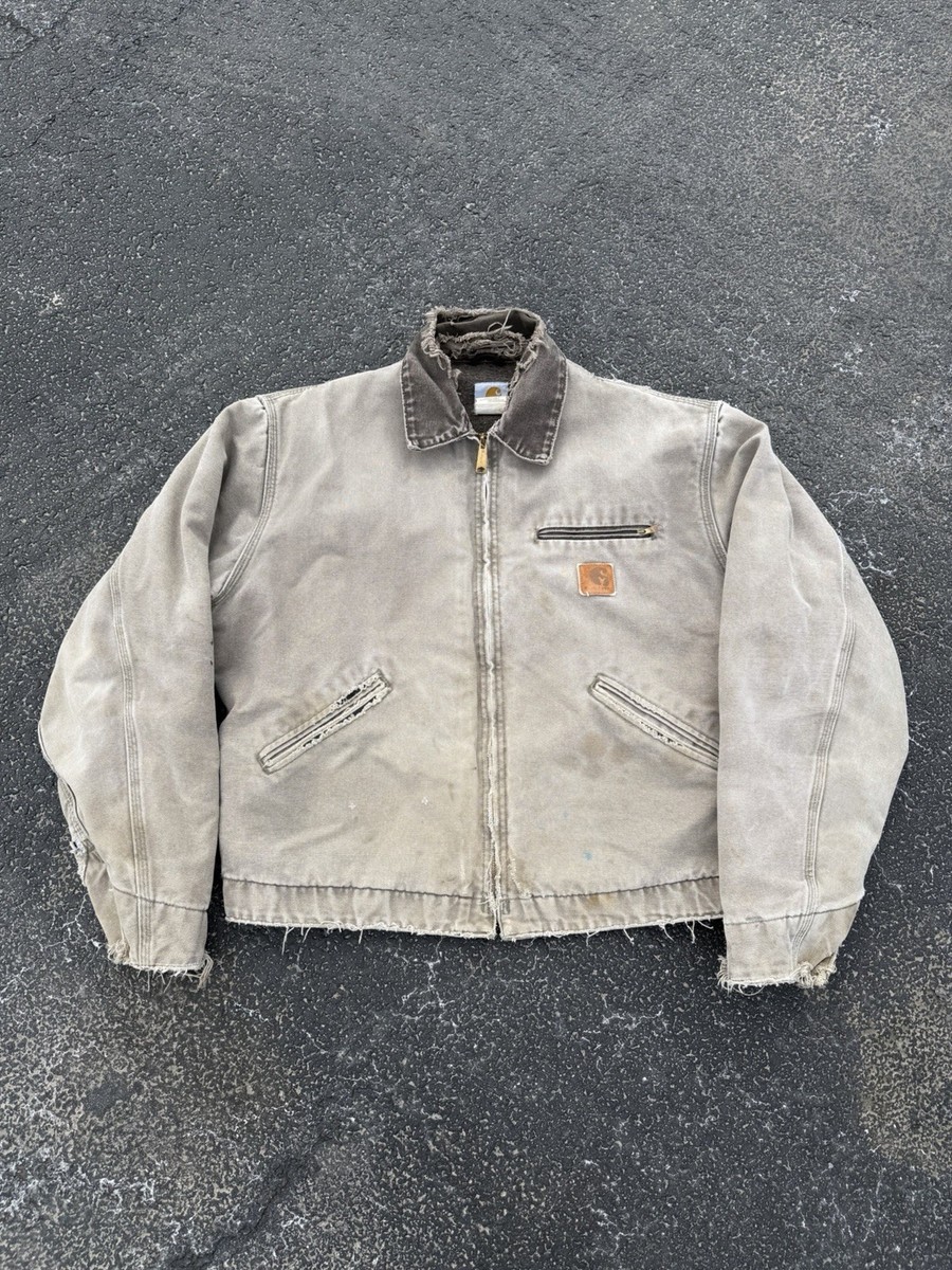 Vintage Carhartt Detroit Jacket Blanket Lined Desert Boxy