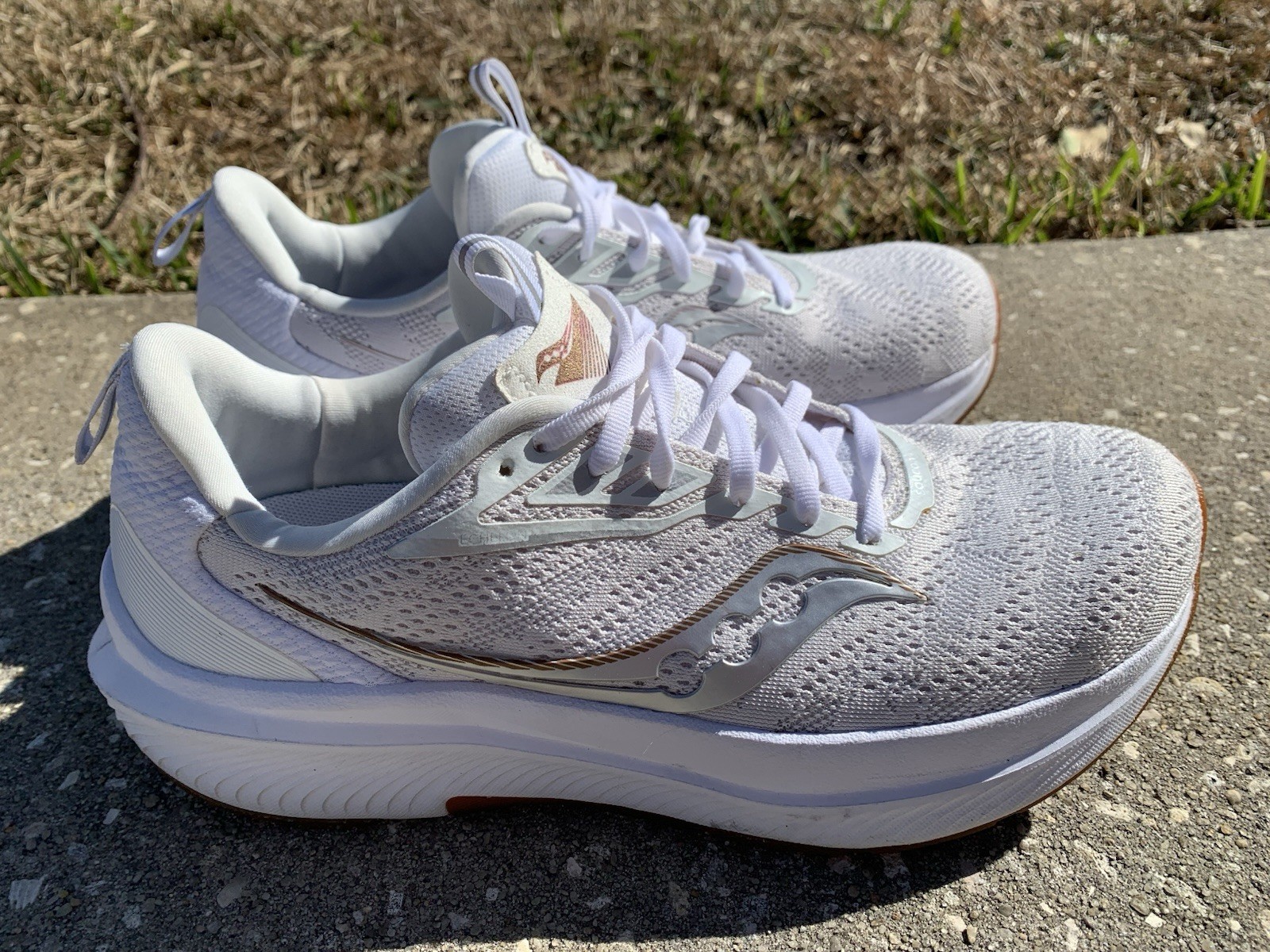 Size 10 - Saucony® Women's Echelon 9 Running Shoes White/Gum Sneakers Comfort thumbnail 2