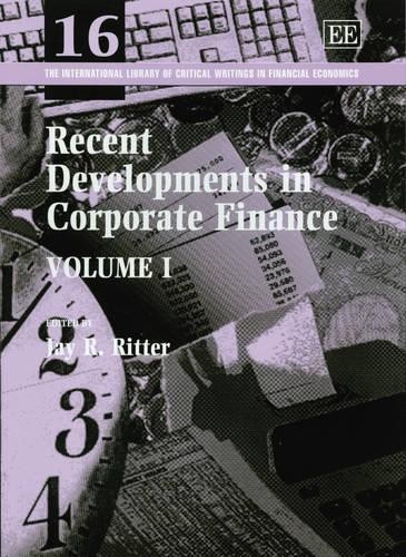 Recent Developments in Corporate Finance - 9781843767978