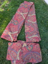 Pottery Barn Mira Paisley King Duvet Cover W/ 4 Shams Colorful Red VGUC