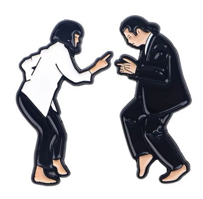 Pulp Fiction Dancing Style Pins 2pc Set Rubber Backer Dancing Pins FREE SHIPPING