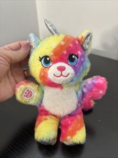 Build-A-Bear Mini Beans Limited Edition Rainbow Sparkle Cat Plush 8"