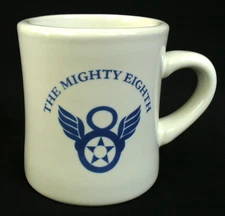 M Ware~THE MIGHTY EIGHTH~US Air Force~RESTAURANT~Diner~HEAVY~Ceramic~MILITARYMUG