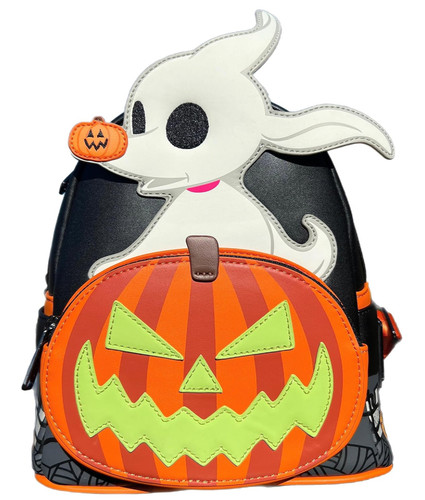 Loungefly Disney Nightmare Before Christmas Zero Pumpkin GITD Backpack NWT RARE