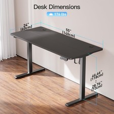 MOUNTUP Electric Standing Desk 140x60cm Height Adjustable, Sit Stand Desk with M — image 7