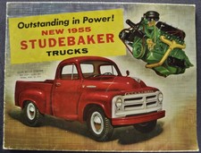 1955 Studebaker Truck Brochure Folder Pickup Stake Delivery Van Nice Original 55