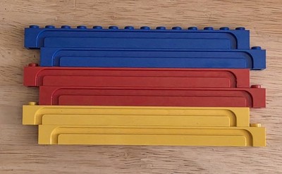 LEGO x6 4217 BRICK with GROOVE 1x14 for SLIDING GARAGE DOOR CITY BUNDLE