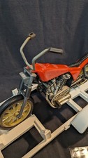 1973 Mattel Big Jim Rugged Rider Motorcycle for Parts or Restoration! + Trailer!