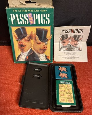 Vintage 1992 Pass The Pigs Dice Game Milton Bradley 4222 Complete w Box
