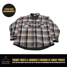 VTG Frostproof Flannel Quilted Shirt Mens 2XL Plaid Heavy Snap Up Made in USA