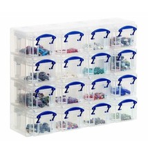 Really Useful Box Plastic Storage Organiser With 16 X 0.3 Litre Boxes