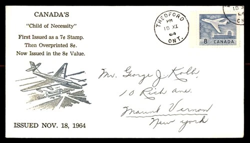 Mayfairstamps Canada FDC 1964 Airplane Airport 8c First Day Cover aaw_37385