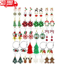 23 Pairs Christmas Earrings for Women Xmas Holiday Dangle Earrings Christmas Stu