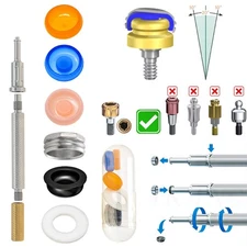 US Dental Overdenture Locator Core Tool Retention Male Caps For Abutment Inserts