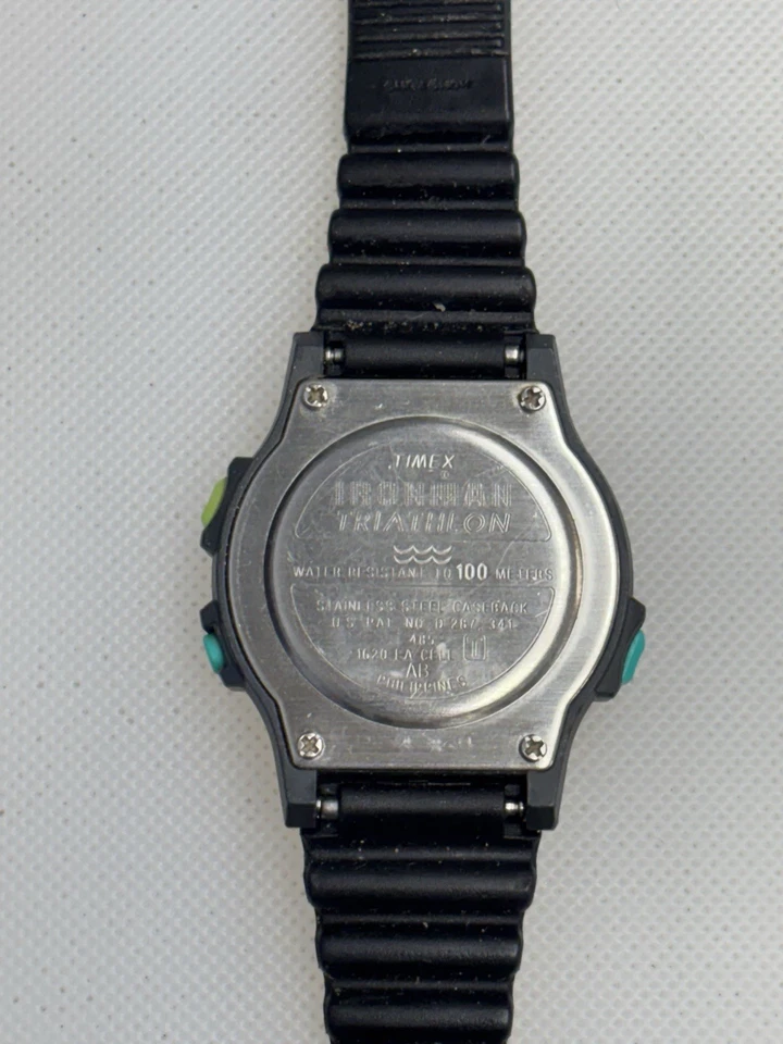 Rare TIMEX 1st generation Ironman Triathlon Watch purple/neon green. Vintage  - Image 3 of 4
