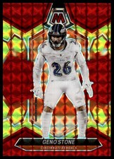 2024 Panini Mosaic #49 Geno Stone Mosaic Choice Fusion Red and Yellow #/80