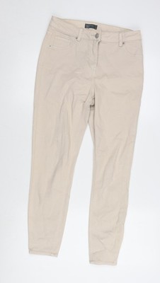 Matalan Damen beige Baumwollmischung spitz zulaufend Jeans Größe 10 L25 normaler Reißverschluss