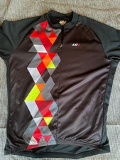 Louis Garneau Men’s Half Zip Cycling Biking Jersey XL Geometric Print