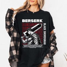 Berserk Guts Black Swordsman Shirt  90s Vintage Anime, Dark Fantasy Tee