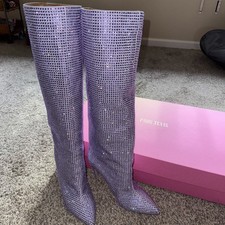 Paris Texas Holly Suede & Rhinestone Boot 42 NIB See Comments For Sizing!