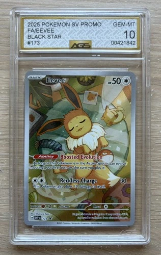 Eevee 173 Scarlet & Violet Prismatic Evolutions Black Star Promo Card AGS 10