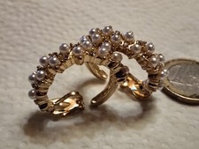Ohrclips goldfarben kleine Perlen kein Ohrloch nötig  ca 3 cm