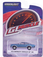 Chevrolet Chevelle SS 454 1973 Blau Metallic & Silber 1:64 Greenlight 13360D