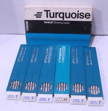 Berol Eagle Turquoise Drawing Leads - 2375 F 6 Dozen Leads Half Gross Unused VTG