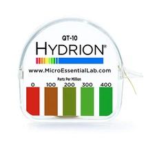 HYDRION QT-10 Test,15 ft L,0 to 400 ppm Quat Amm,PK10 3UDA5