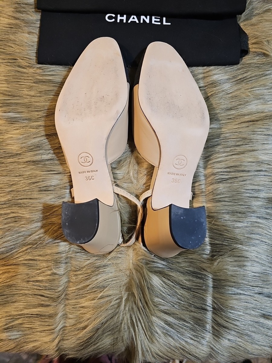 CHANEL ベージュ オープントゥ ミュール 36 1/2 CHANEL ベージュ オープントゥ ミュール 36 1/2 CHANEL Vintage