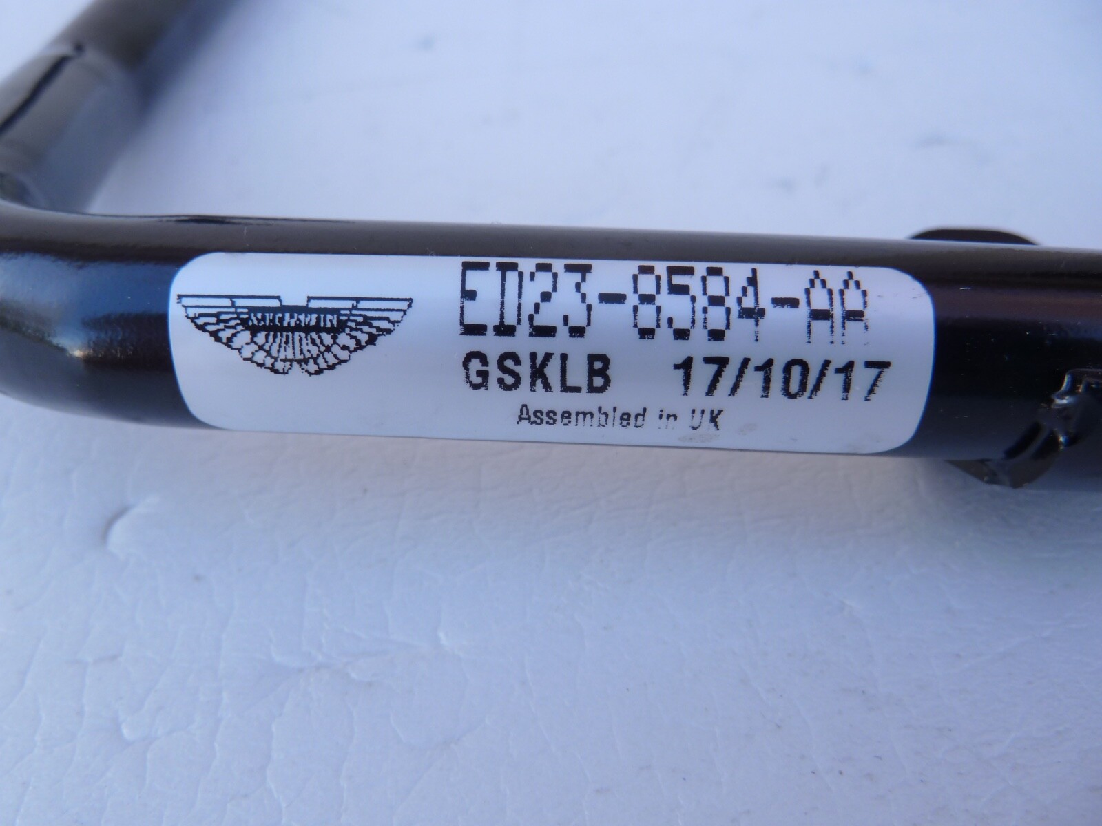 2013-18 ASTON MARTIN V12 Coolant reservoir Thermo Upper pipe hose heater feed