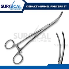 DeBakey-Rumel Atraumatic Clamp 9" - Cardiovascular Forceps German Grade