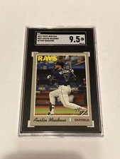 2019 Topps Heritage Austin Meadows Action Variation SP RC #537 SGC 9.5 Rays 