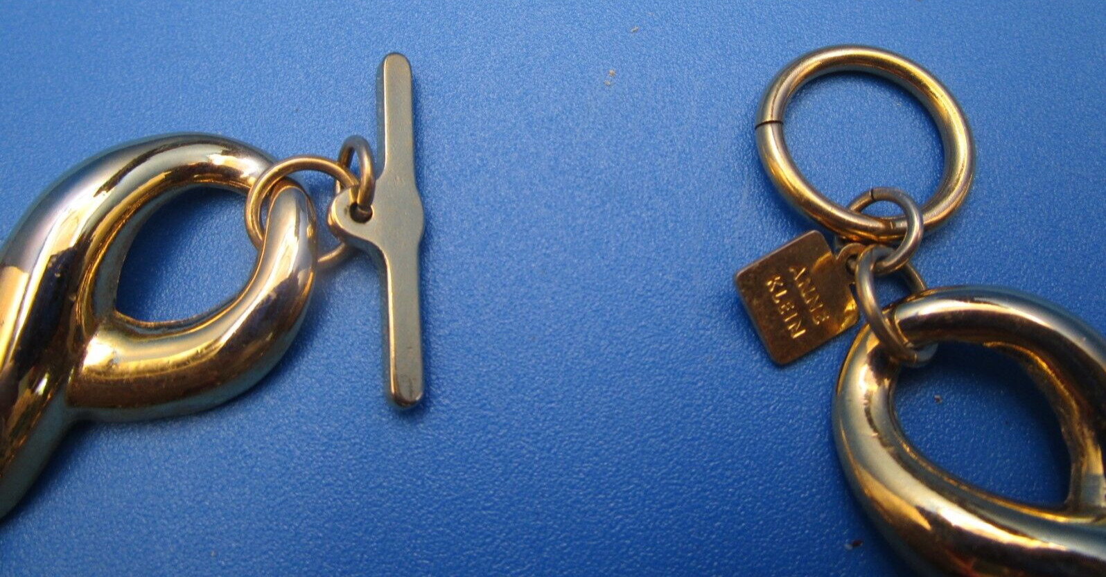 ANN KLEIN Designer Chain Link Statement Gold Tone… - image 7