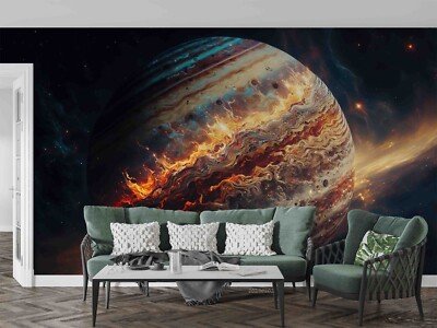 3D Planet Universe Landscape Self-adhesive Removeable Wallpaper Wall Mural