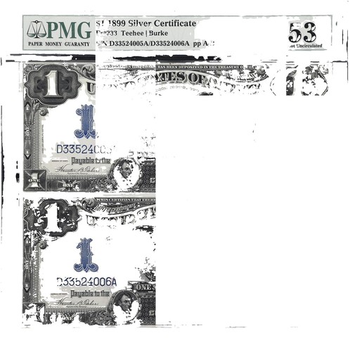 1899 $1 SILVER CERTIFICATE STAR NOTE FR.229* BLACK EAGLE PCGS EF