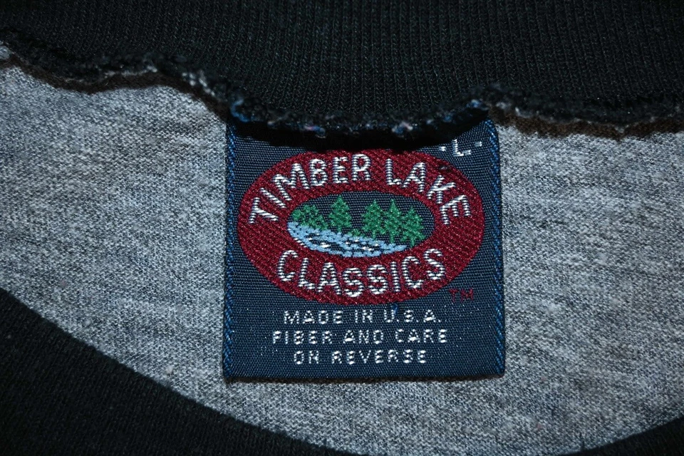 Camiseta vintage años 80 BLANCO GRIS RAYÓN TRI-MEZCLA RAGLÁN JERSEY JASPEADO MEDIANA M Foto 4 de 4