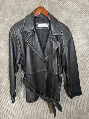 VALERIE STEVENS NEW ZEALAND LAMBSKIN WOMEN'S SOFT BLACK LEATHER