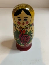 Vintage Hand Painted Russian Nesting Dolls Made in USSR Set of 5 4.5" & Smaller