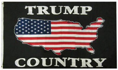 Trump Country USA Black Premium Quality 150D Woven Poly Nylon 3x5 3'x5' Flag