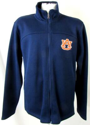 Auburn Tigers Men Large Embroidered Logo Full Zip Waffle Track Jacket UAB 17
