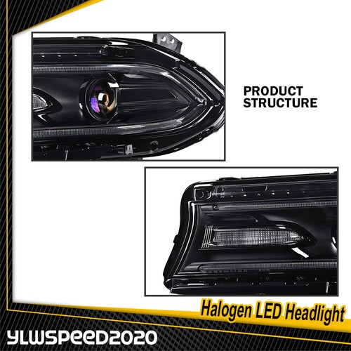 Fit For 2015-2022 Dodge Charger Halogen LED DRL Projector Headlight Left Lamp - Picture 5 of 10