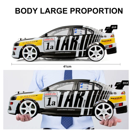 Nuevo coche de carreras a escala 1:10 70 km/h alta velocidad 4x4 RC 2,4 GHz RTR RC vehículo de deriva - Imagen 5 de 12